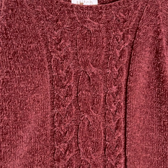 Stitch by Chenault M incredibly soft maroon chenille crewneck,dolman sleeves EUC - Picture 6 of 6